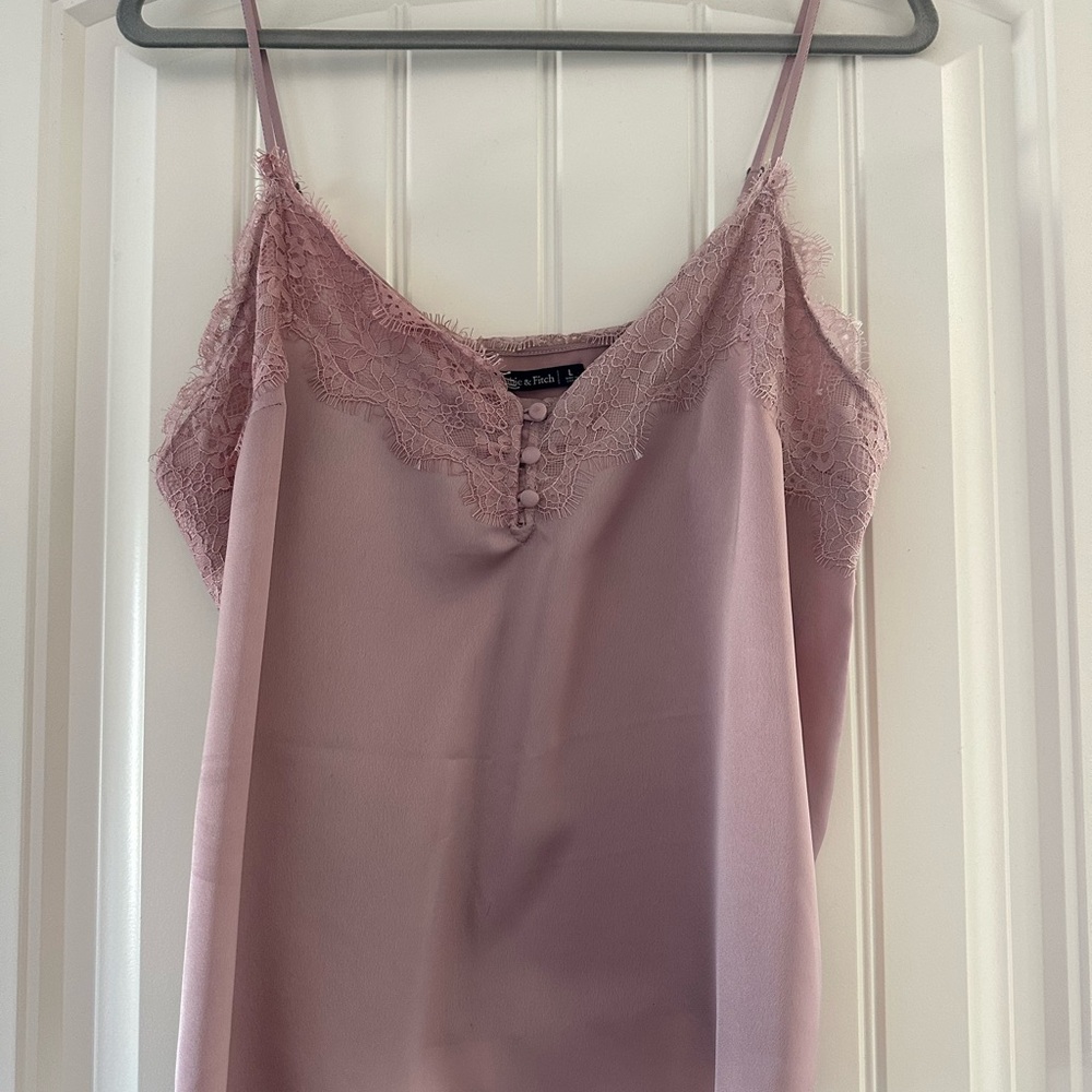 Pink Lace Trim Camisole